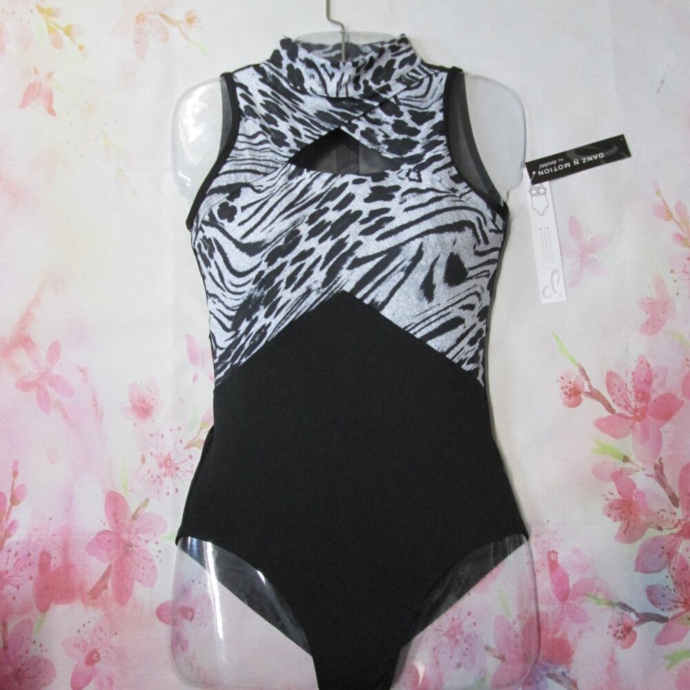 Leotard Danznmotion New Size PA SA MA LA XL Jazz Ballet Dance Gymnastics Zebra